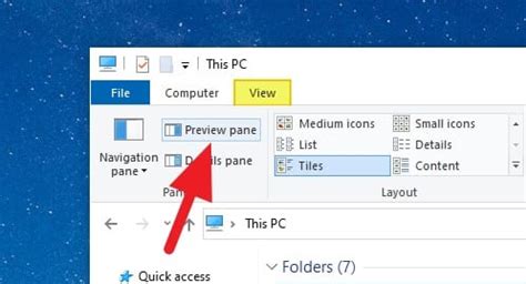 How to Show Preview Pane on Windows 10 File Explorer