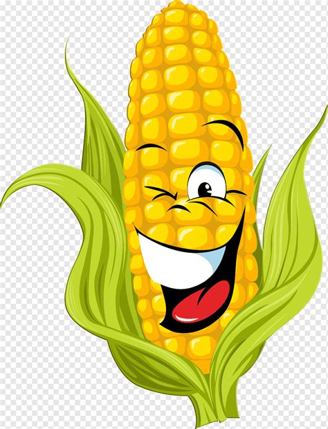 Cartoon Sweet corn, sweet corn, food, flower, fictional Character png ...