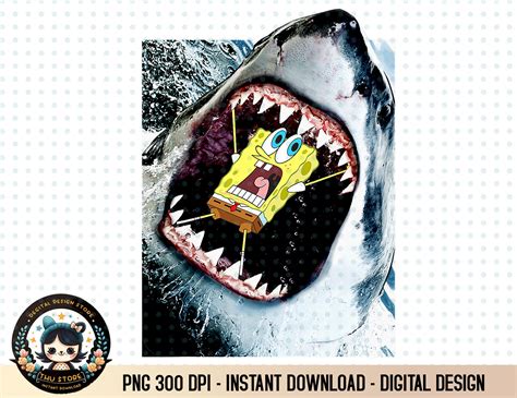 Spongebob SquarePants Shark Attack png - Inspire Uplift