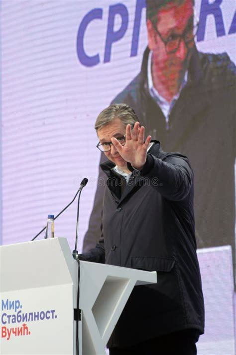 Aleksandar Vucic, the President of the Republic of Serbia Editorial Photo - Image of promise ...