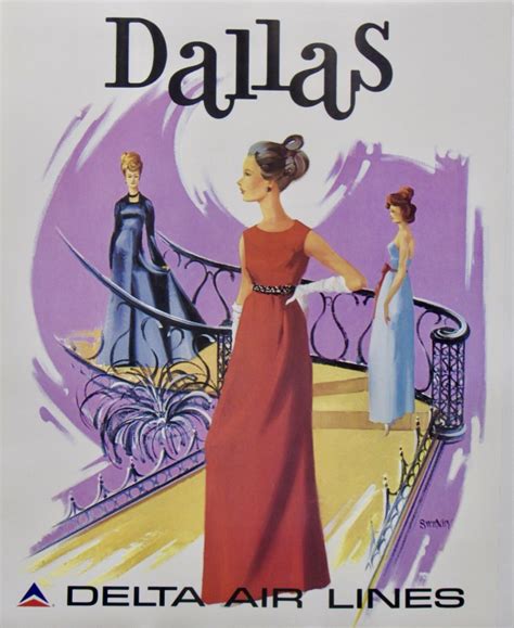 Dallas Delta Air Lines Poster - CHARLES MICHAEL GALLERY