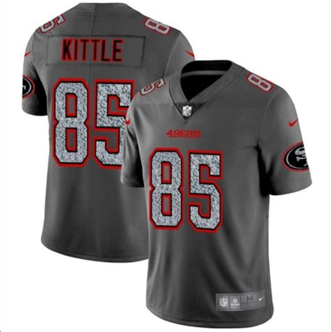 Men's George Kittle #85 49ers Static Limited Player Jersey Gray