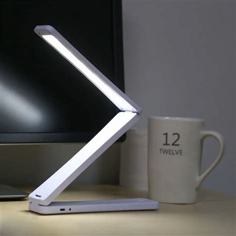 Mini Folding Led Reading Desk Lights Table Lamp 450MAh Capacity USB Rechargeable Adjustable ...