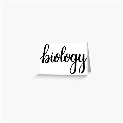 "Biology Calligraphy Label" Greeting Card for Sale by the-bangs | Redbubble