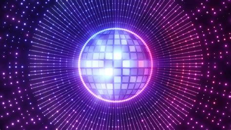 Glowing Disco Ball Background Rotate On Black Background, Shiny Disco Ball Dance Party ...