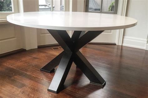Pure White Caesarstone Quartz Custom Table Top | Artistic Stone Design | Custom table top ...