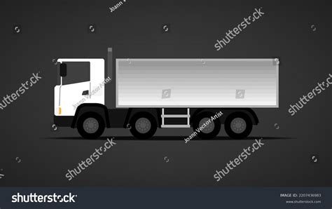 Lorry Truck Side View Vector Illustration Stock Vector (Royalty Free ...