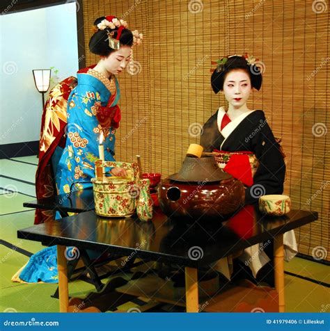 Geisha tea ceremony editorial photo. Image of kyoto, stylistic - 41979406