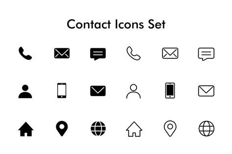 Contact Icons Vector Art, Icons, and Graphics for Free Download