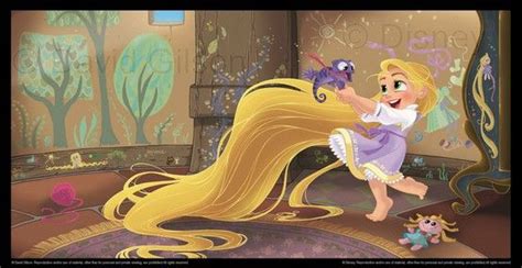 Baby Rapunzel with Baby Pascal - Tangled | Disney, Disney tangled, Disney princess