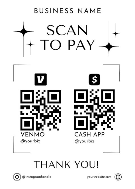 Editable Payment Sign & Price List Template, Scan to Pay Sign, Price List, QR Code Sign Template ...