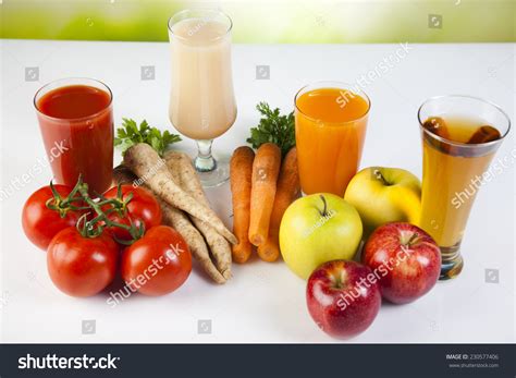 Fruits Vegetables Fruit Juices Vegetable Juices Stock Photo 230577406 ...