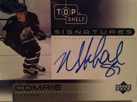 Mike Comrie Autographed Hockey Card - Edmonton Oilers