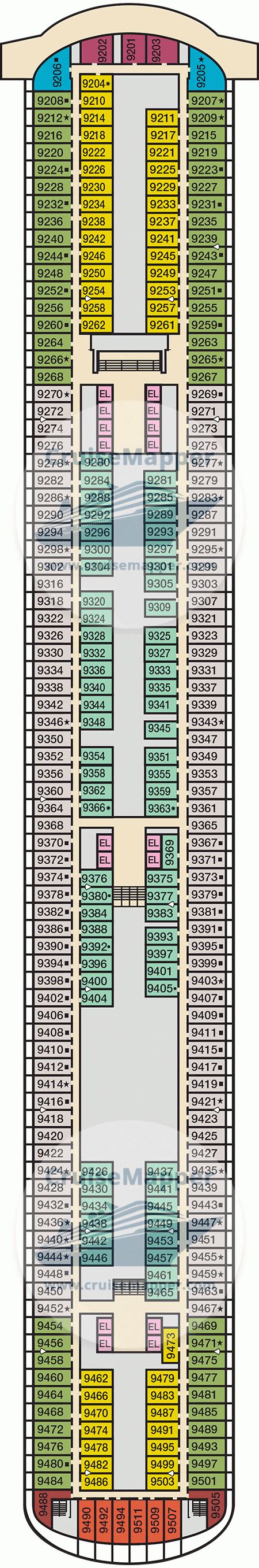 Carnival Firenze deck 9 plan | CruiseMapper