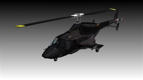 Airwolf Bell 222 Helicopter 3D Model animated rigged .max .fbx .c4d ...