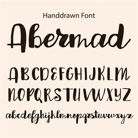 Premium Vector | Hand drawn vector alphabet Calligraphy letters for your design