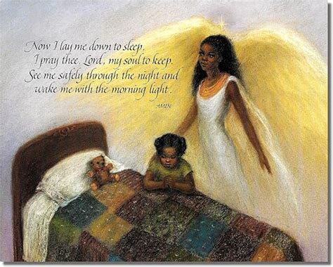 Amazon.com: African American Black Guardian Angel Girl Praying Lord's ...