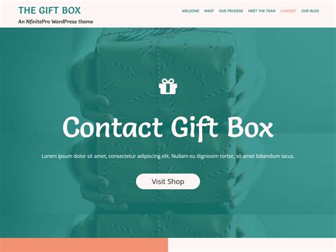 Gift Box | Contact Page | Nfinite WordPress Theme by SitesByYogi on Dribbble