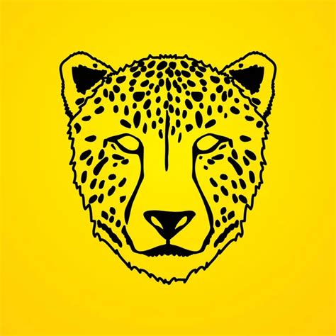 Cheetah face — Stock Vector © PiXXart #9662223