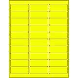 Amazon.com : 100 Sheets / 3000 Fluorescent FBA and Word Compatible Size Address Labels 30UP 2. ...