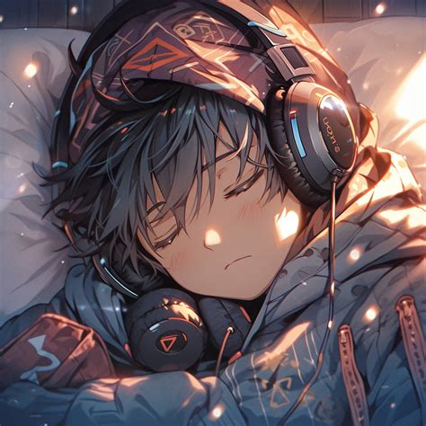 Anime Boy Listening Music During Sleep Nightlight by hatoroakashi2k22 on DeviantArt