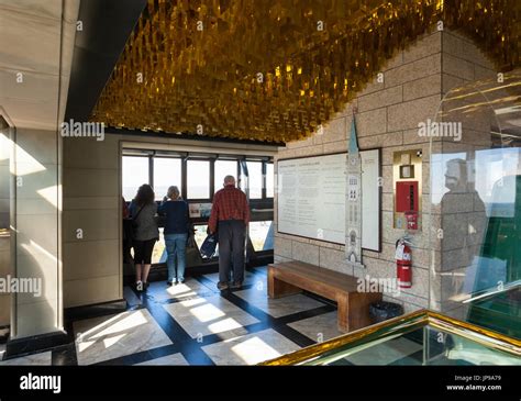 Tourists enjoying the observation deck inside the Peace Tower at Centre ...