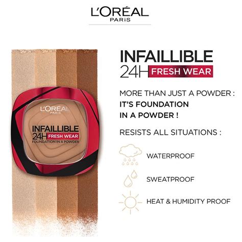 Buy L'Oreal Paris Infallible 24 Hour Foundation in a Powder 140 Golden Beige Online at ePharmacy®