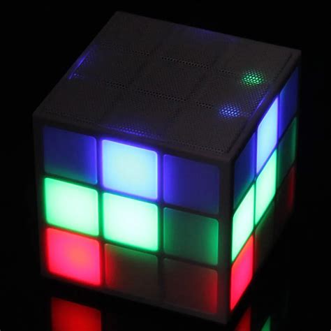 6625 Magic Cube Bluetooth 2.1 Speaker with Shining LED Light 6 Light Modes-in Portable Speakers ...