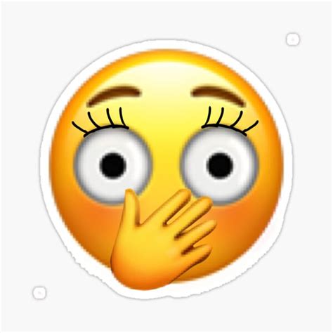 "Funny oop emoji surprised scared" Sticker for Sale by Munchiepants123 | Redbubble