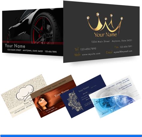 Download Business Card Templates For Ms Word 4 - Flyer - Full Size PNG ...