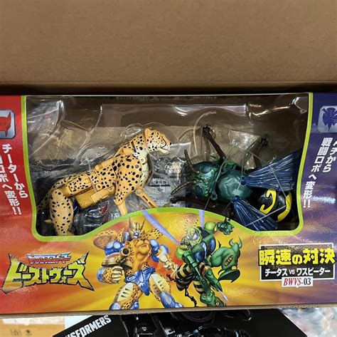 Takara Tomy Beast Wars Again BWVS-03 Cheetor vs Waspinator In-Hand ...