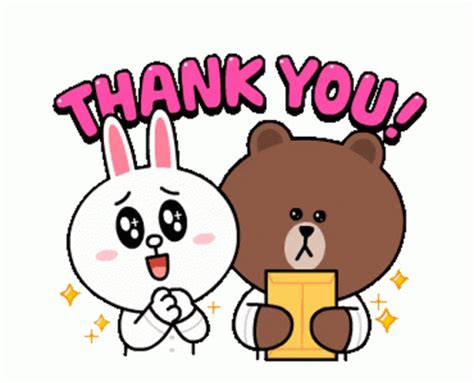 Thank You Thanks GIF - ThankYou Thanks Brown - Discover & Share GIFs | Line sticker, Line ...