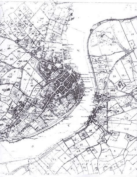 Map of City of Derry/Londonderry 1856