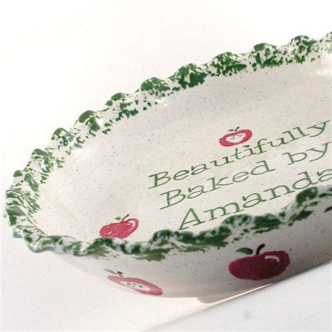 Apple Pie Dish Personalized Pie Plate Ceramic Apple Pie - Etsy ...