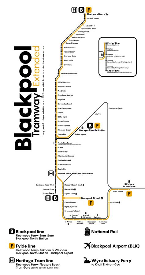 [OC] Blackpool Tramway Extended - Unofficial Diagram : r/transit