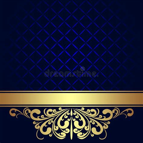 Navy Blue Background with Golden Royal Border. Stock Vector - Illustration of beautiful, luxury ...