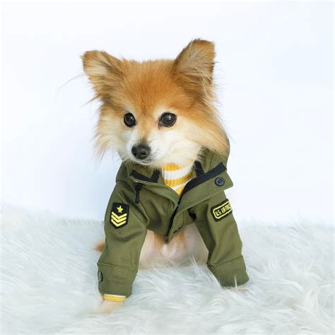 Dog Military Jackets Army Coats Puppy Clothes Pet Hoodies | Etsy