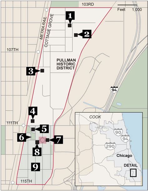 Inside the Pullman Historic District: Map of notable locations | Area ...