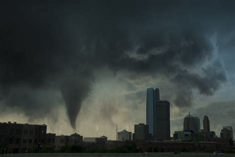 Tornado over Oklahoma city.