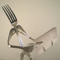 Silverware Figure Business Card Holder | Gadgetsin