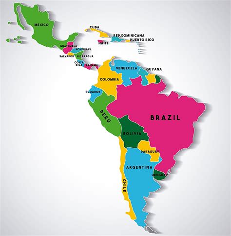 Central And South America Map In Spanish - United States Map