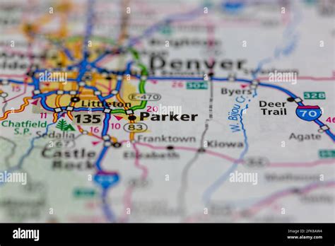 Map of parker colorado hi-res stock photography and images - Alamy