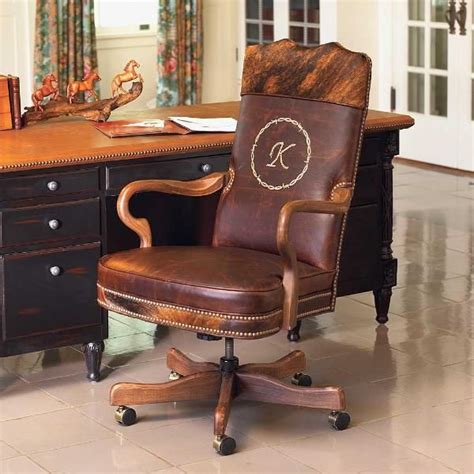 Personalized Desk Chair in 2022 | Rustic office decor, Ranch furniture, Rustic apartment