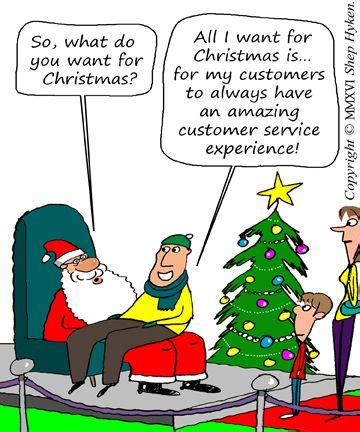 Year Round Holiday Season Customer Service | Holiday, Holiday season, Business cartoons