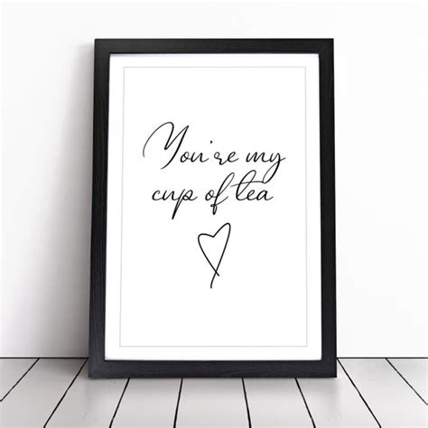 My Cup of Tea Typography Inspirational Quote Family Framed - Etsy