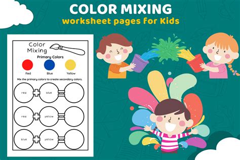 Color Mixing Worksheet for Kids Graphic by STARS KDP · Creative Fabrica