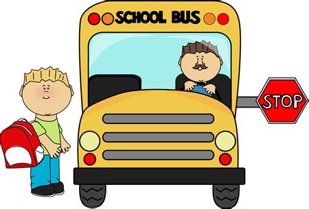 Boy getting on a school bus from MyCuteGraphics School Bus Clipart, Classroom Clipart, Classroom ...