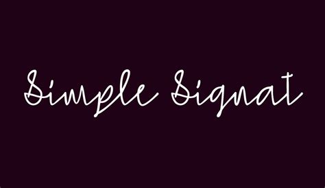 Simple Signature free font