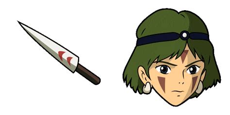 Princess Mononoke San & Knife Animated Cursor - Sweezy Cursors