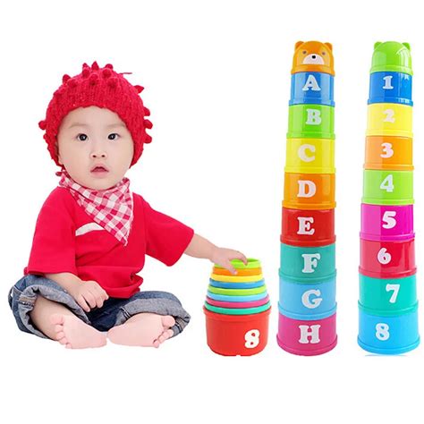 Kids Colorful Number Toys Letter Educational Baby Toddler Child Blocks ...